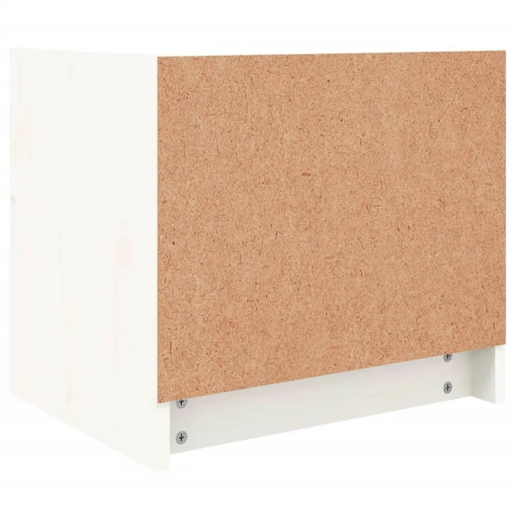 White Solid Pine Bedside Cabinet