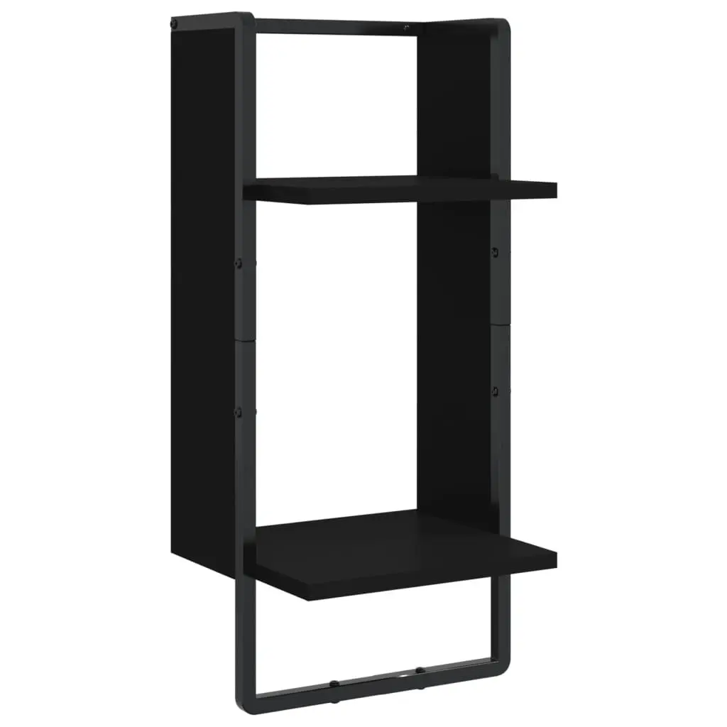 6-Piece Black Floating Shelf Set