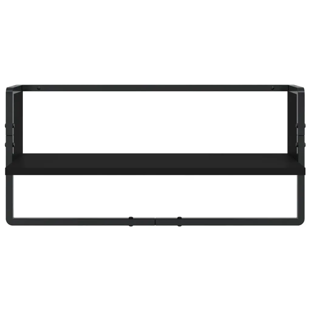 6-Piece Black Floating Shelf Set