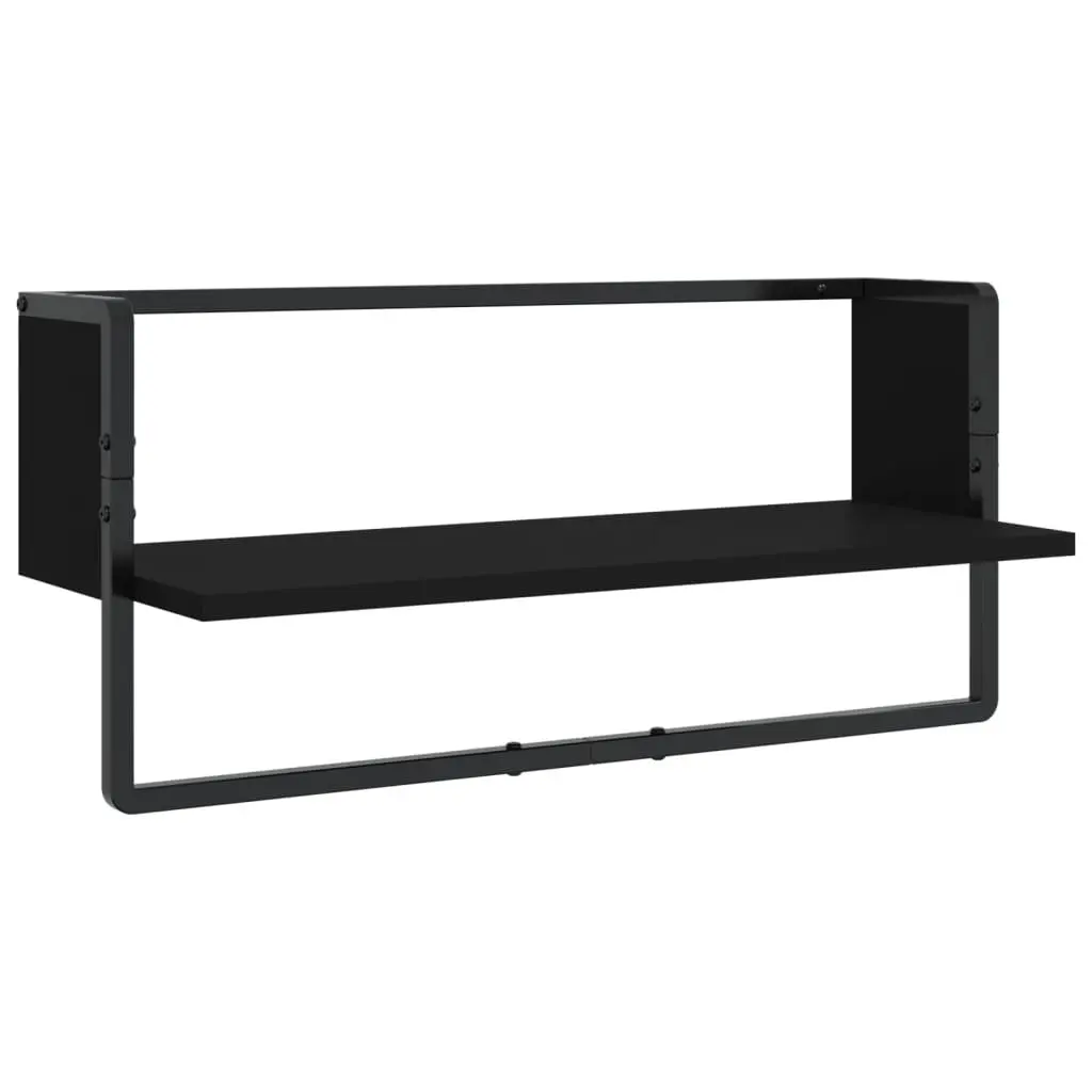 6-Piece Black Floating Shelf Set