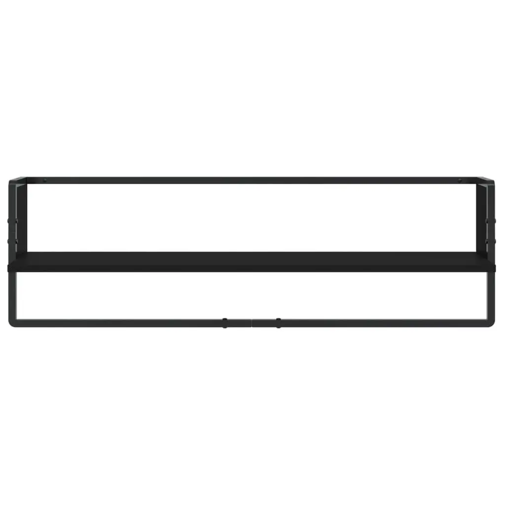 6-Piece Black Floating Shelf Set