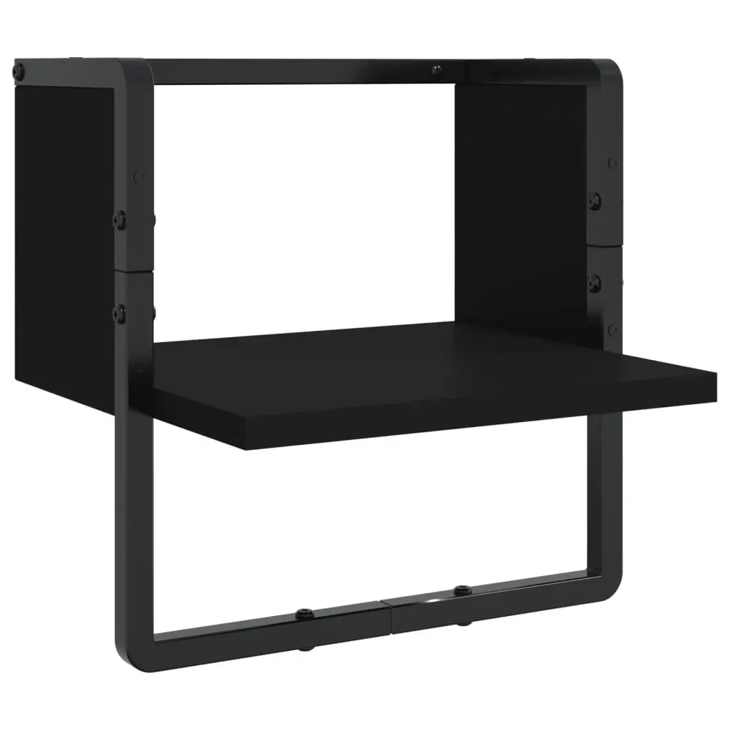 6-Piece Black Floating Shelf Set