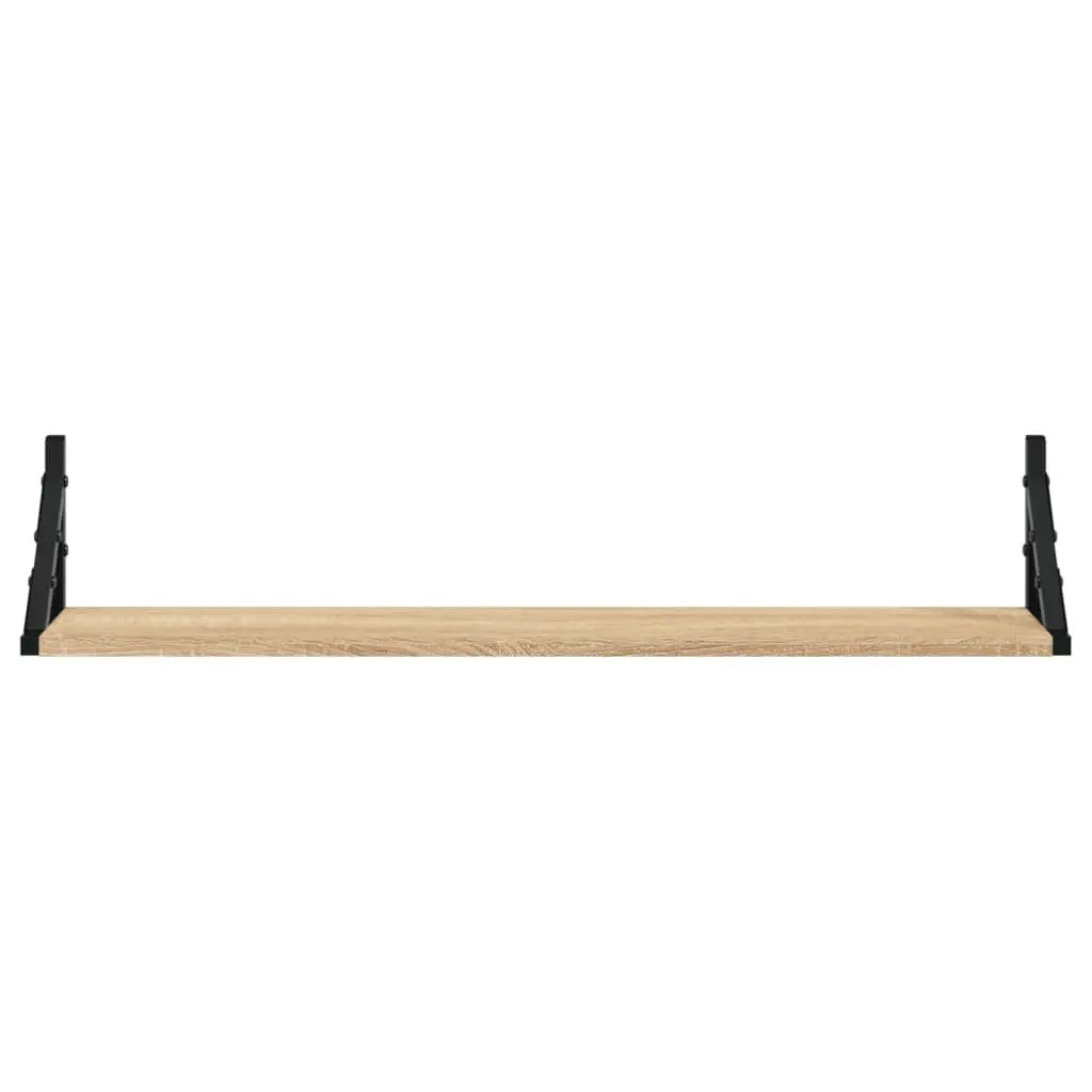 Wall Shelves 2 pcs Sonoma Oak 80x15x15.5 cm Engineered Wood Floating Storage