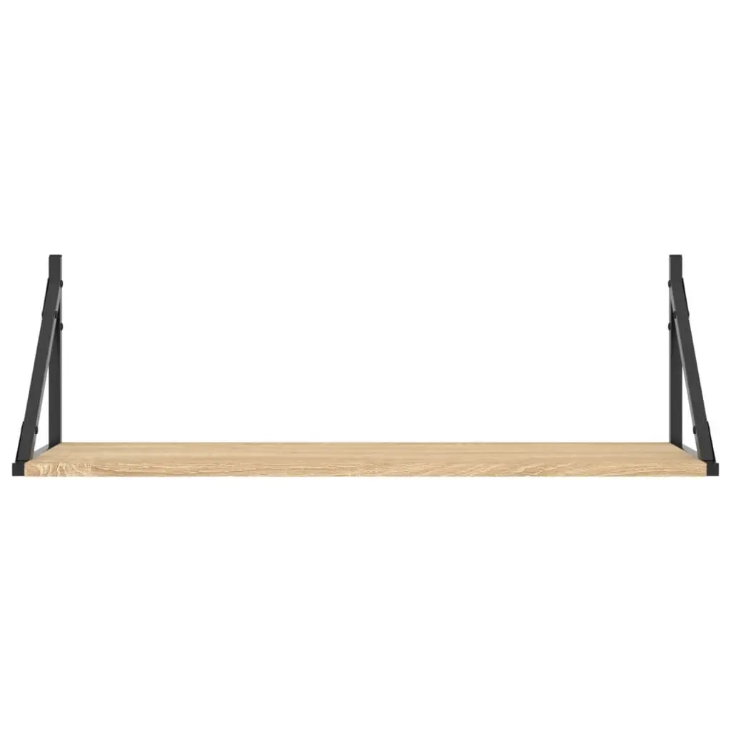 Wall Shelves for Home Use 80 x 25 x 25.5 cm 2 Pieces Sonoma Oak Floating Display Storage Organiser Brown