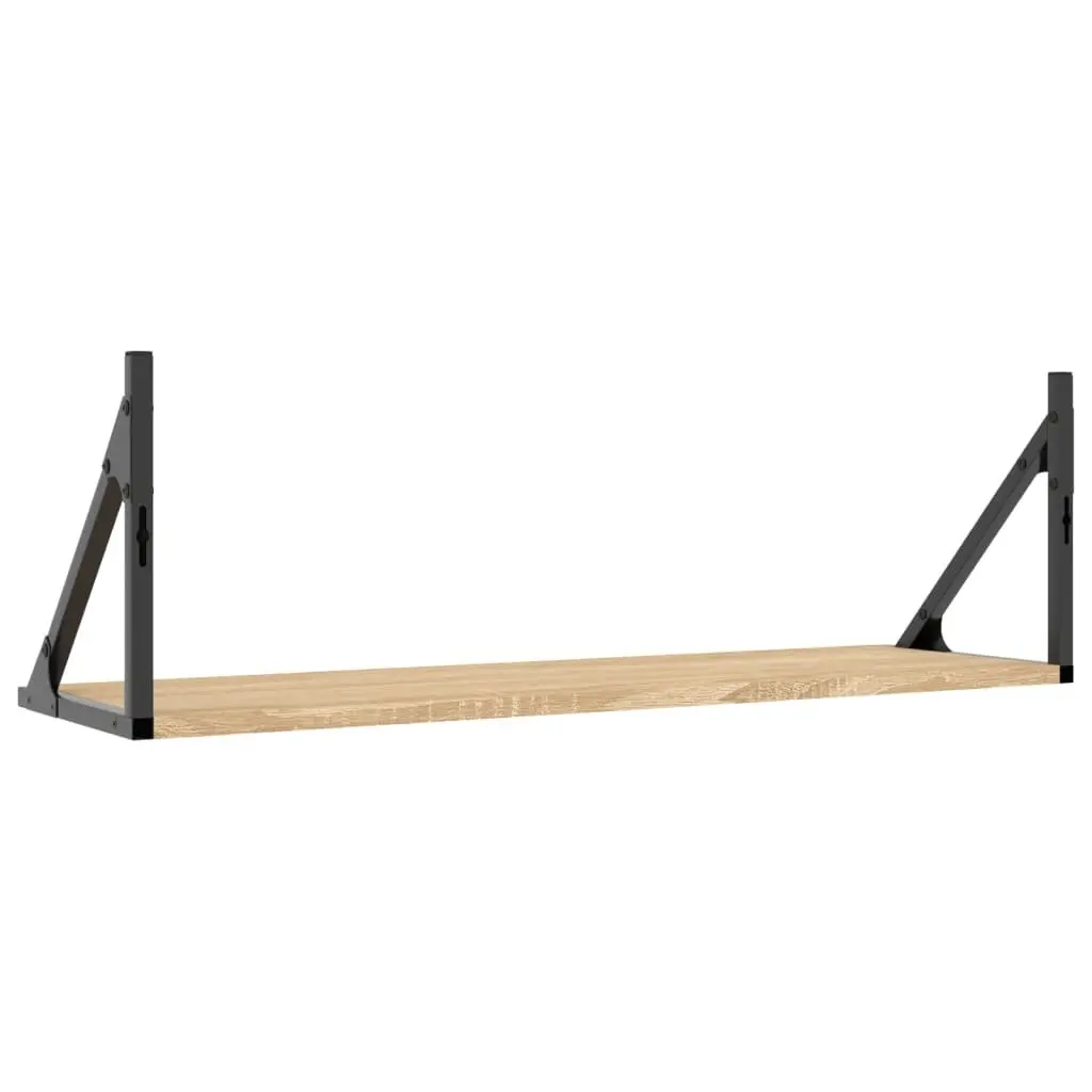 Wall Shelves for Home Use 80 x 25 x 25.5 cm 2 Pieces Sonoma Oak Floating Display Storage Organiser Brown