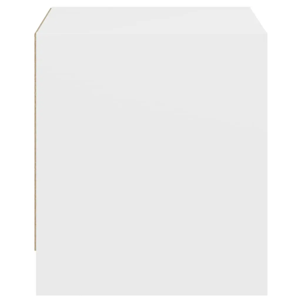 Bedside Cabinet White Glass Door Storage Nightstand Bedroom Furniture Table