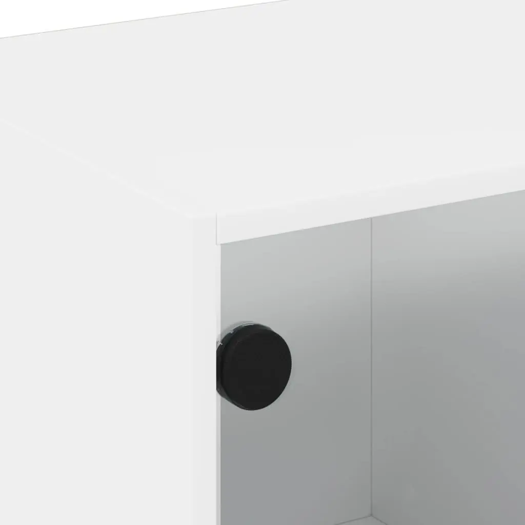 Coffee Table for Living Room with Glass Doors Storage 68x50x42cm