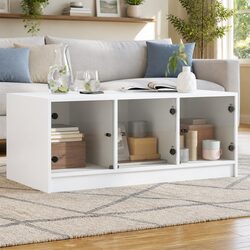 White Coffee Table: Dimensions 102L x 50W x 42H cm