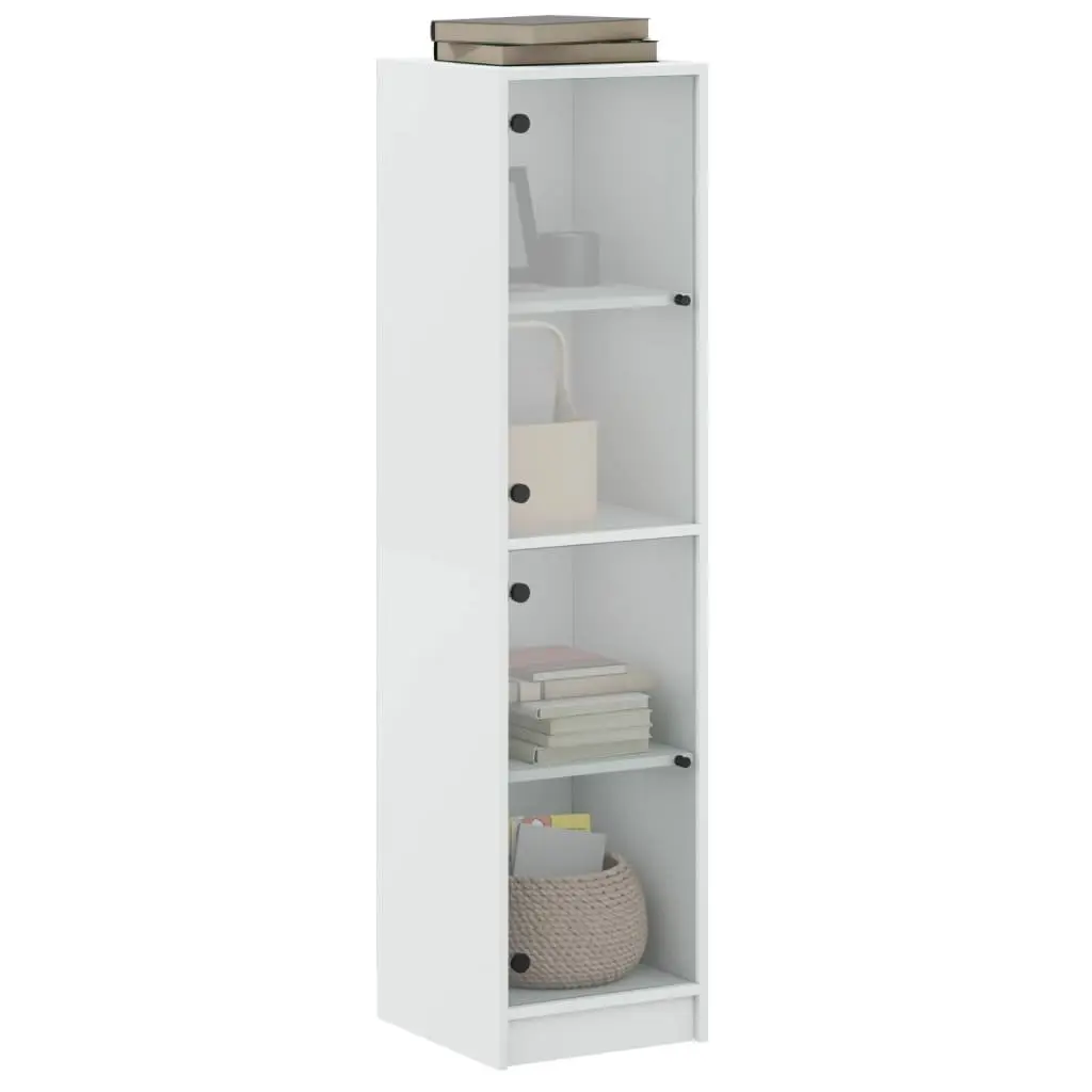 White Highboard Storage Cabinet