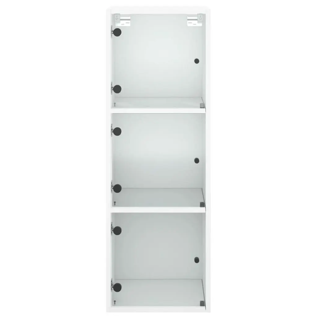 Wall Cabinet White Storage Unit Wall Mounted 35x37x100cm