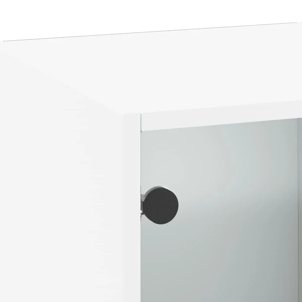 Wall Cabinet White Storage Unit Wall Mounted 35x37x100cm