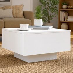 RGB LED Coffee Table Dimensions: 55 x 55 x 31 cm, White