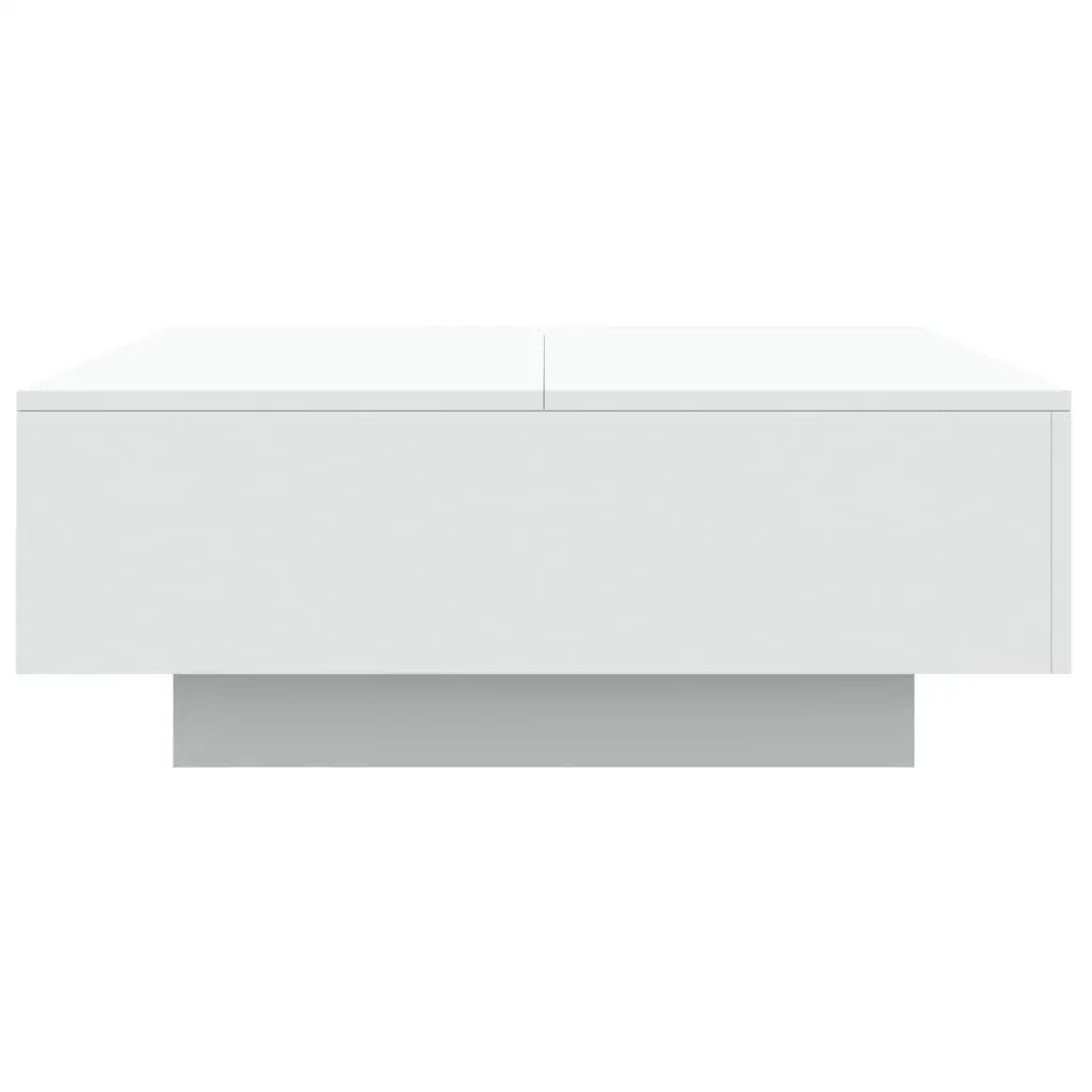 Coffee Table White Modern Living Room Accent Sofa Side Tea Table 80x80x31cm