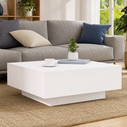 Contemporary RGB LED Coffee Table Dimensions 80 x 80 x 31 cm