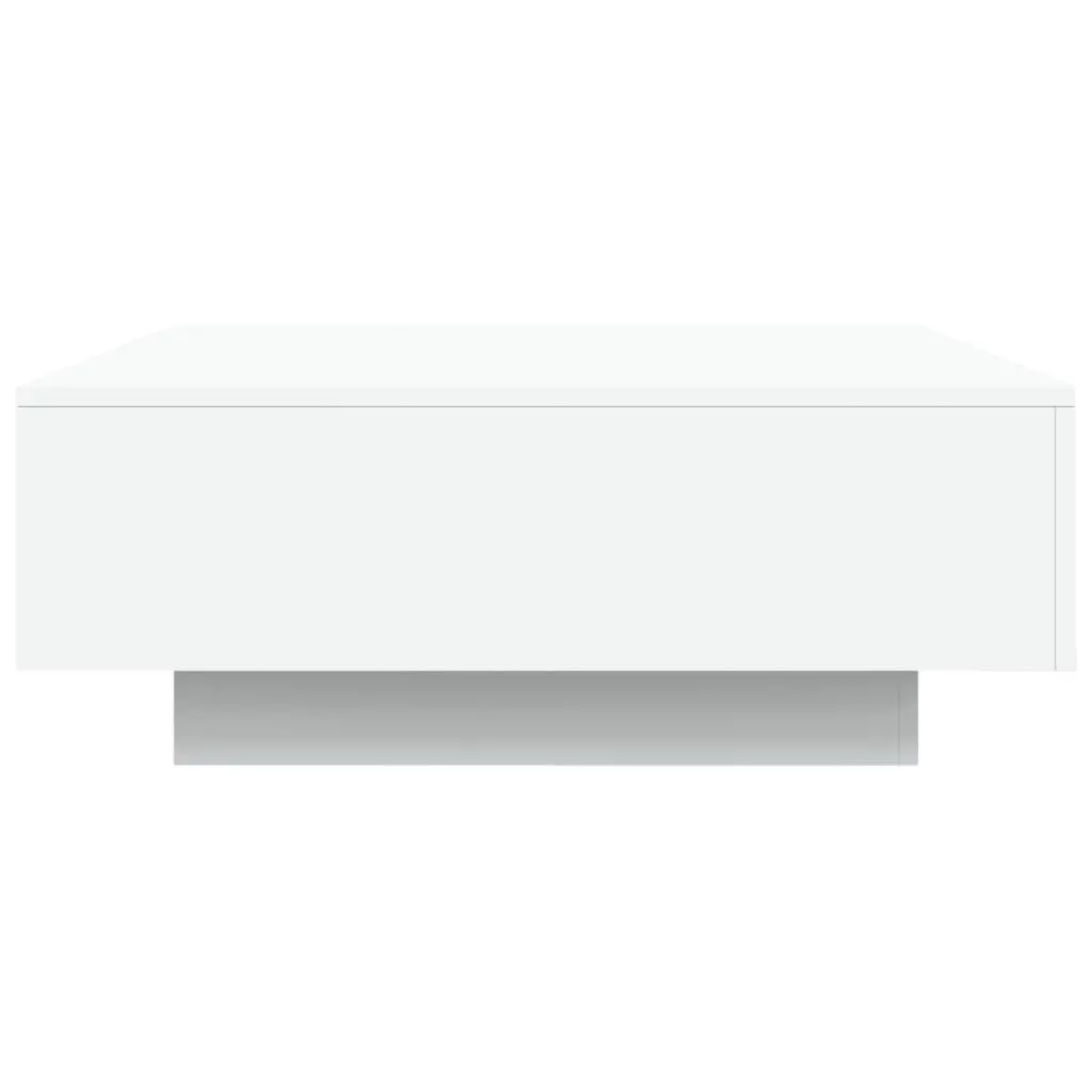 Coffee Table for Living Room with RGB LED Lights White 80 x 80 x 31 cm