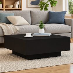 Black Coffee Table Dimensions: 80 x 80 x 31 cm