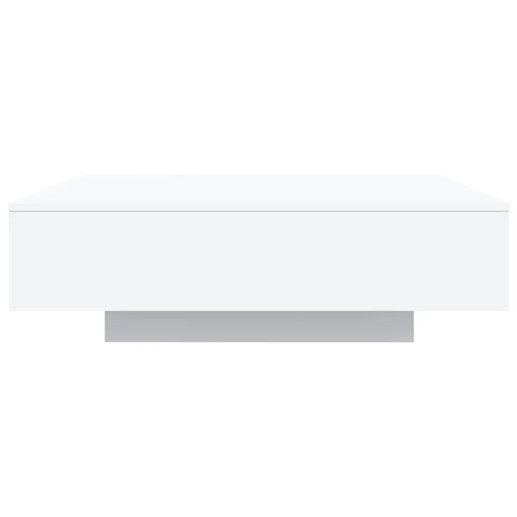 Coffee Table White Modern Living Room Accent Furniture Engineered Wood Side Tea