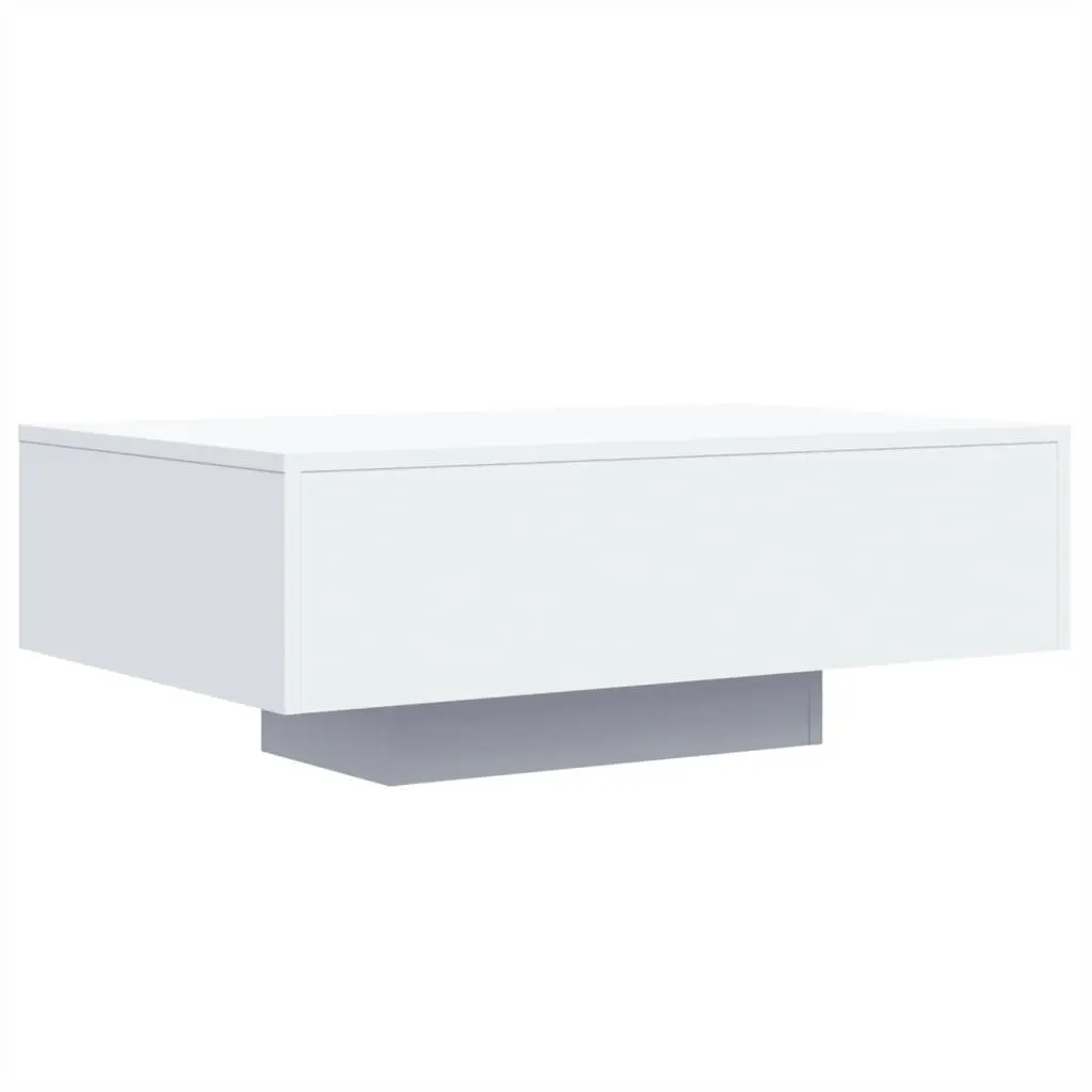 Coffee Table for Living Room with RGB LED Lights White 85x55x31cm