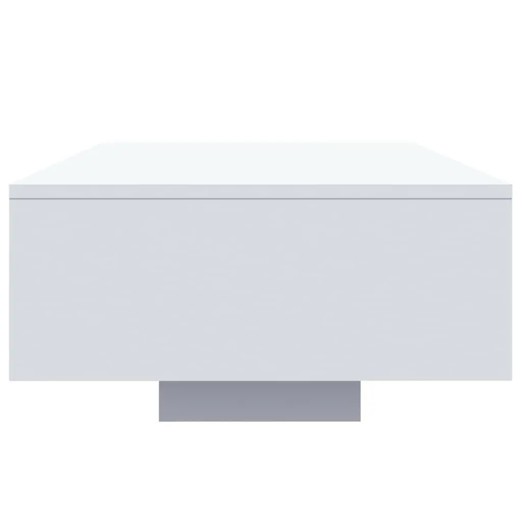 Coffee Table for Living Room with RGB LED Lights White 85x55x31cm
