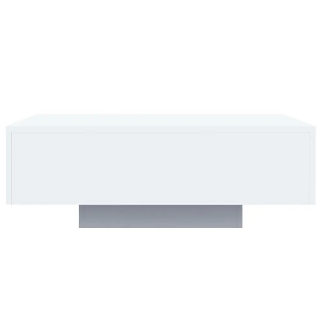Coffee Table for Living Room with RGB LED Lights White 85x55x31cm