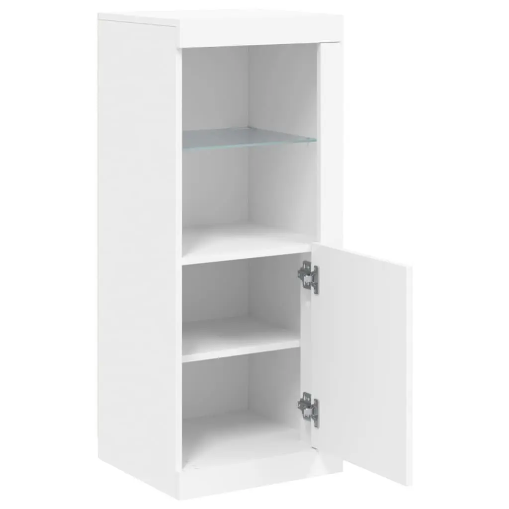 White Sideboard Cabinet with LED Lights