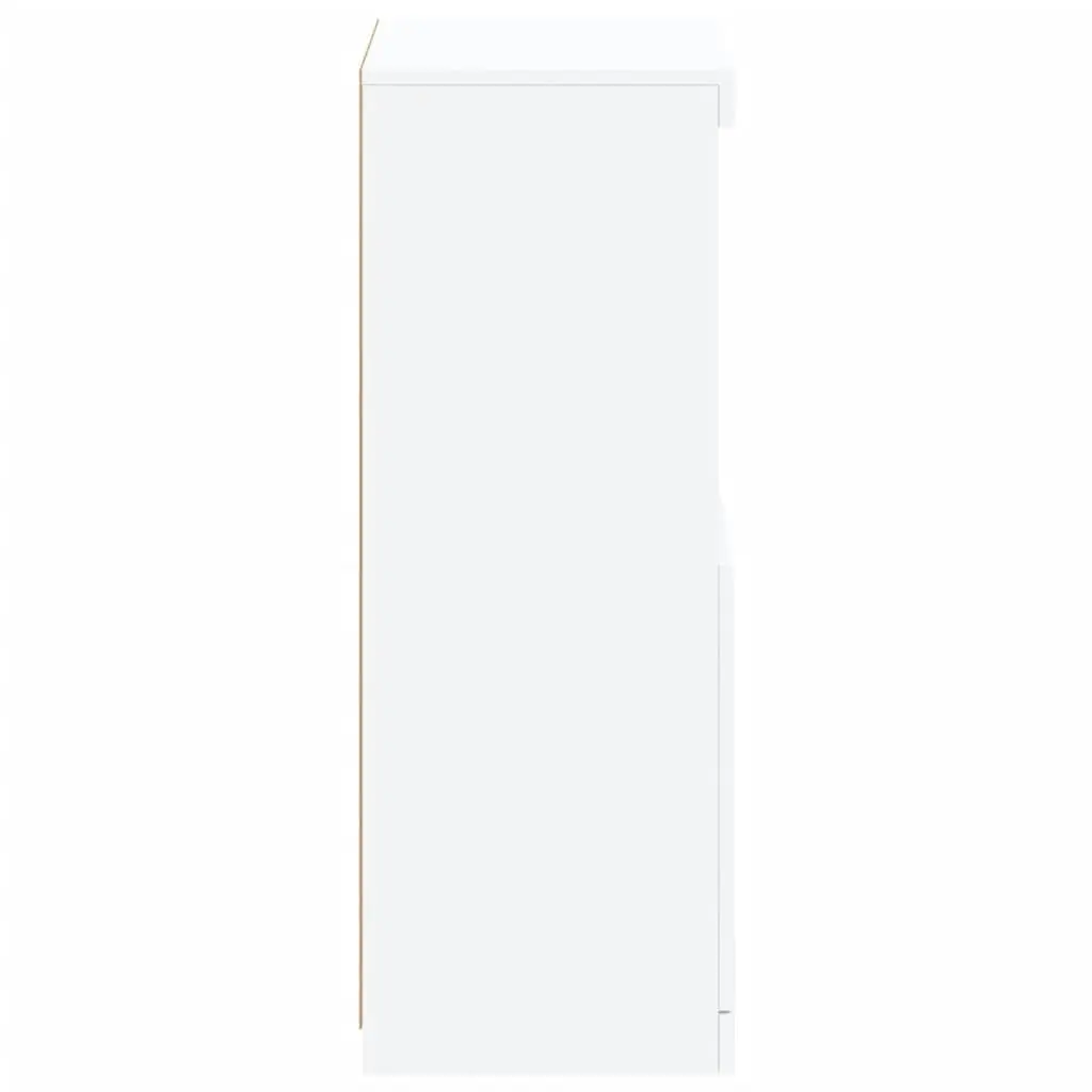 White Sideboard Cabinet with LED Lights