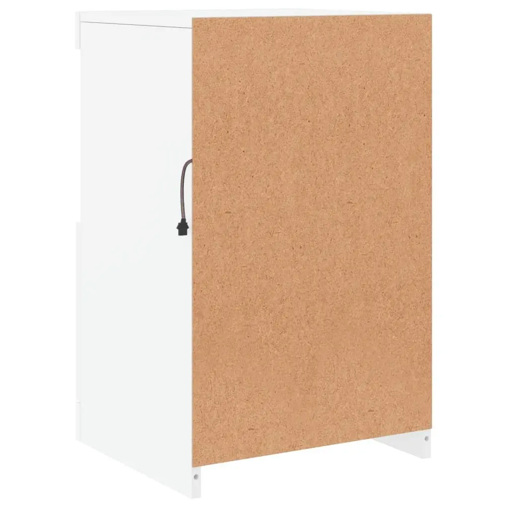 Sideboard Storage Cabinet for Living Room and Dining Area with RGB LED Lights White 41 x 37 x 67 cm