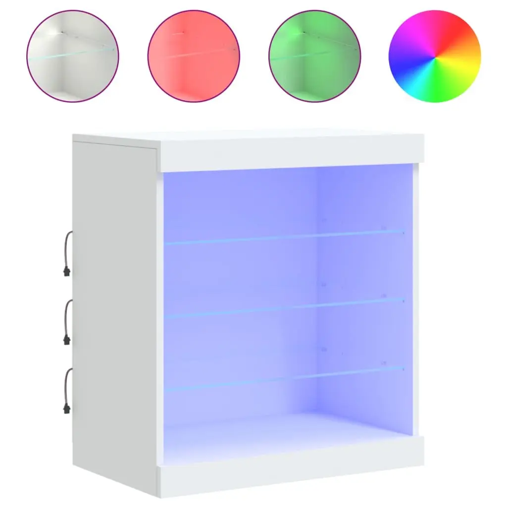 Sideboard Cabinet for Living Room with RGB LED Lights 60.5x37x67cm