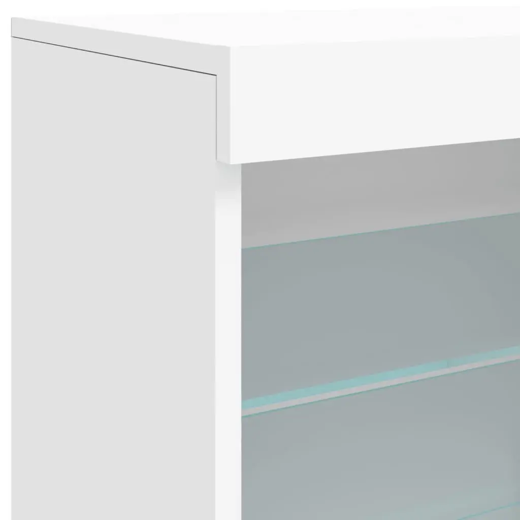 Sideboard Cabinet for Living Room with RGB LED Lights 60.5x37x67cm