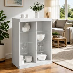 White RGB LED Sideboard Specifications 81x37x100cm