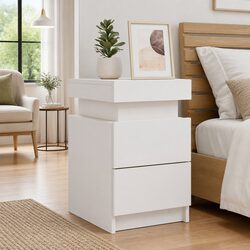 Bedside Cabinet Dimensions 35x39x55cm with RGB LED Lights