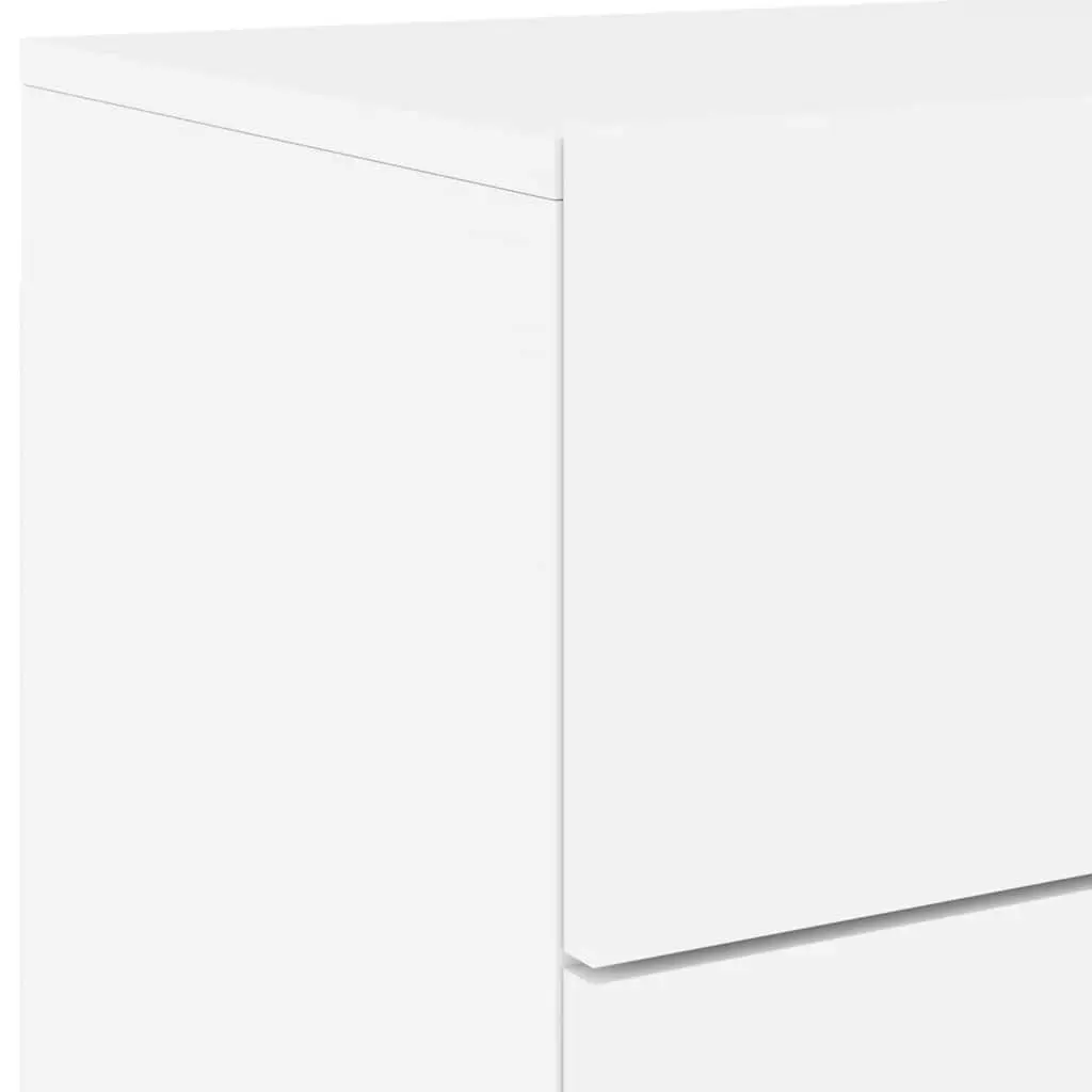 Wall-Mounted Bedside Cabinet Set with LED Lights