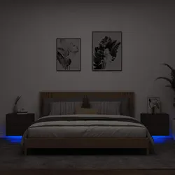 Specifications of Wall-mounted Black Bedside Cabinets with LED Lights