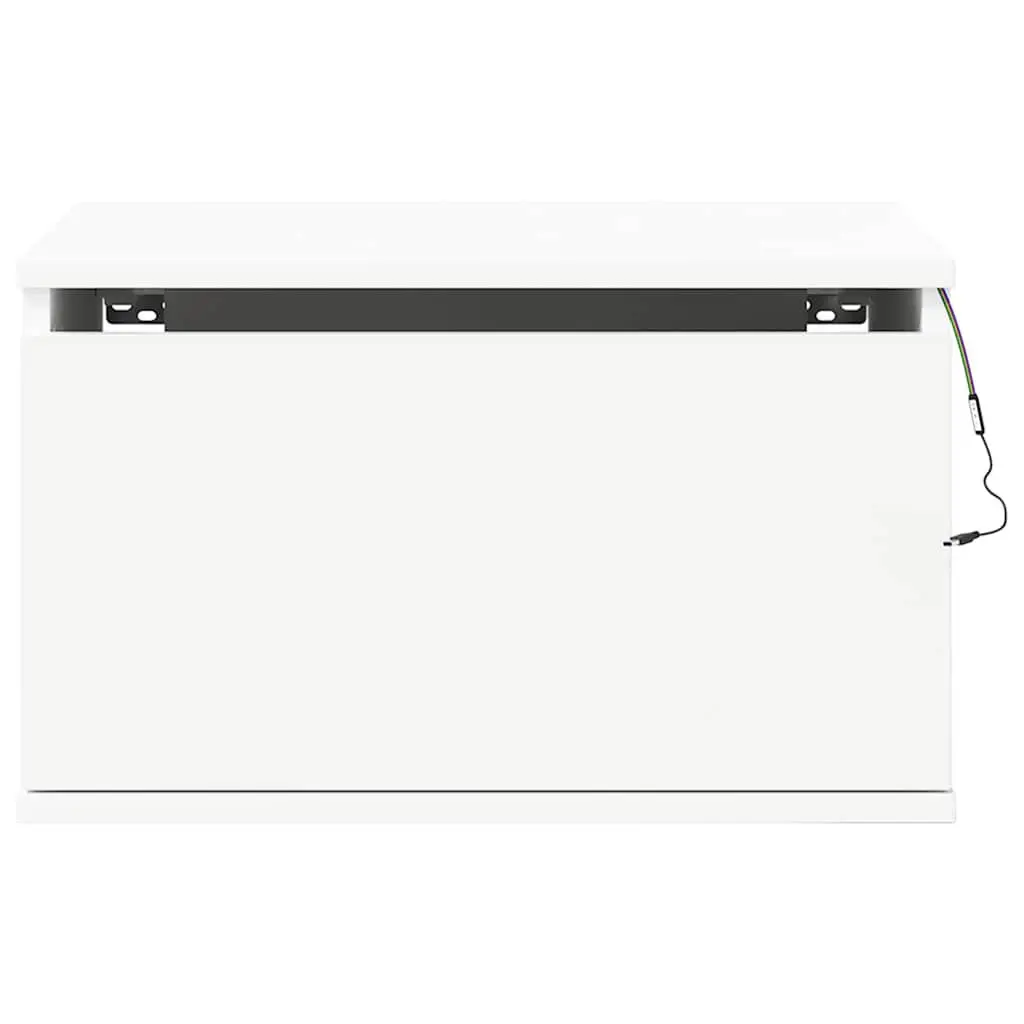 Wall-Mounted Bedside Cabinet with LED