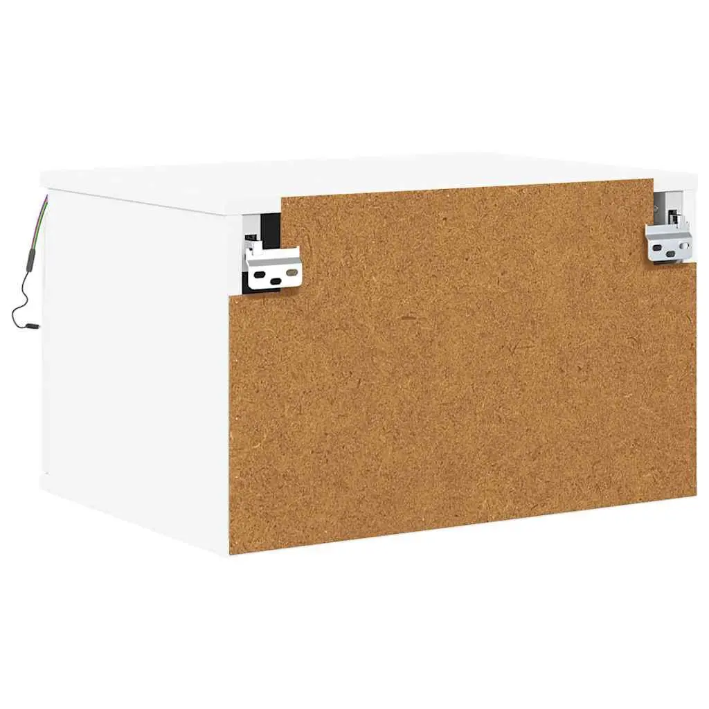 Wall-Mounted Bedside Cabinet with LED