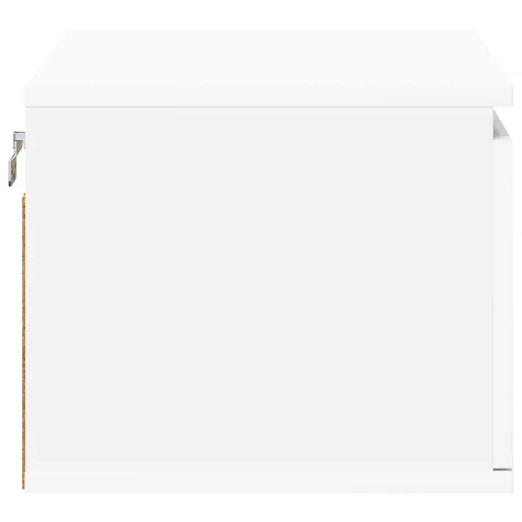 Wall-Mounted Bedside Cabinet with LED
