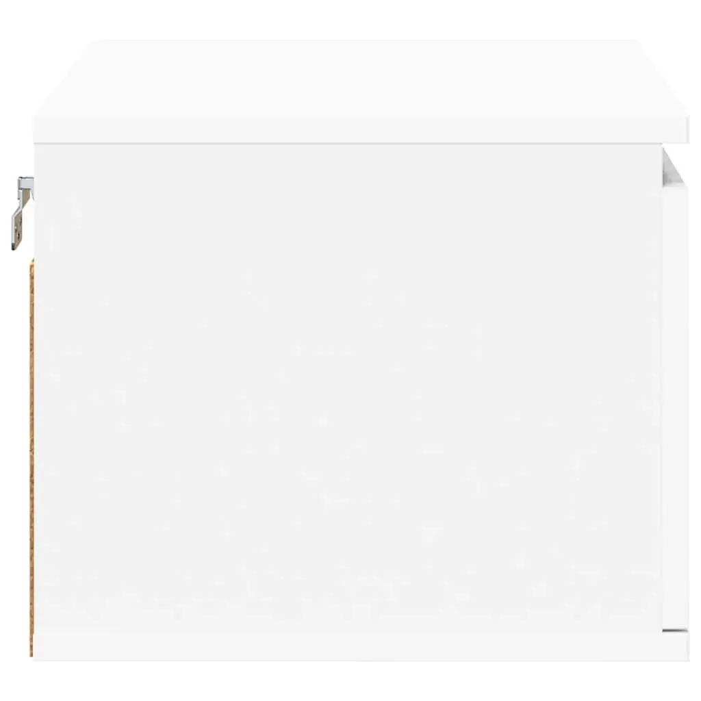 Wall-mounted Bedside Cabinet with RGB Lights