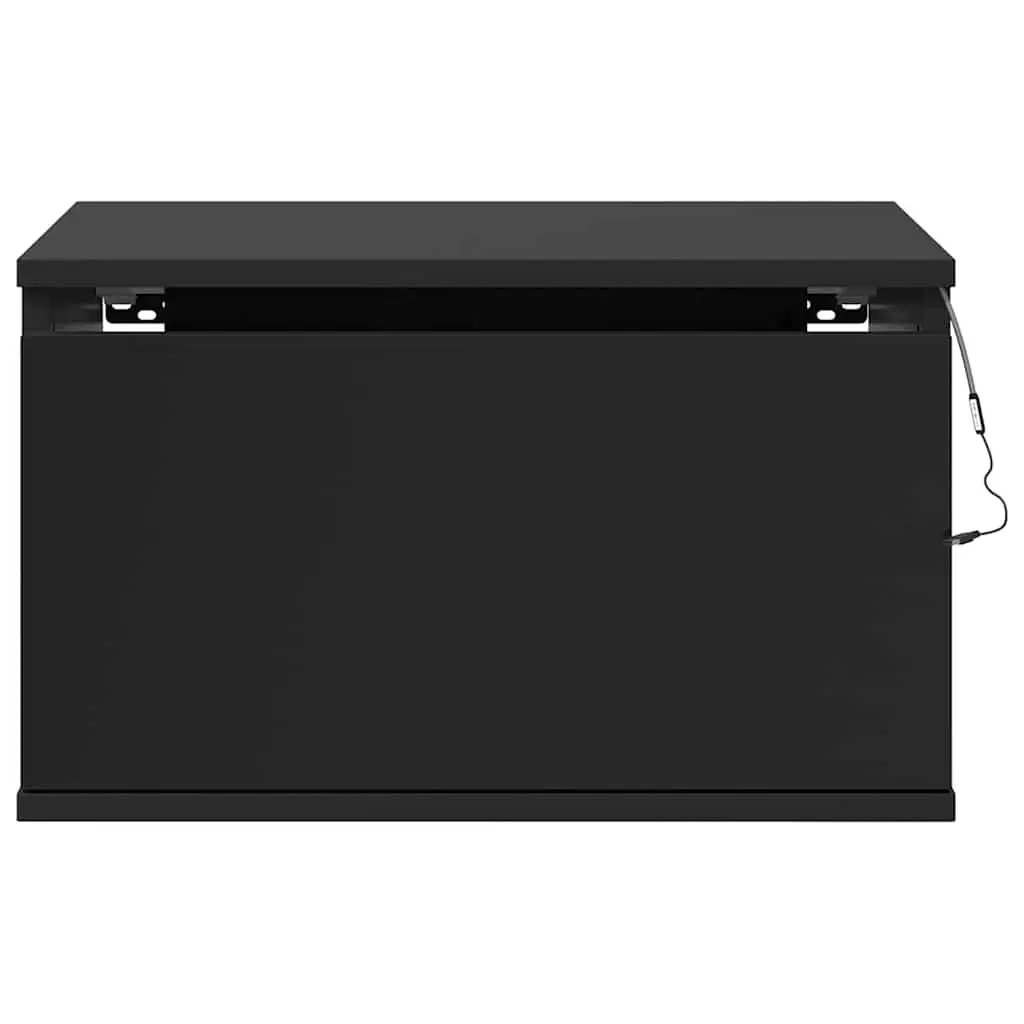 Wall-mounted Black Bedside Cabinets