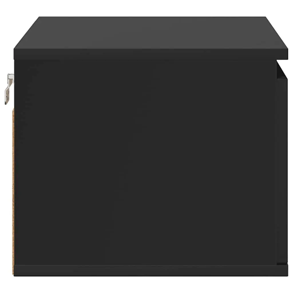 Wall-mounted Black Bedside Cabinets