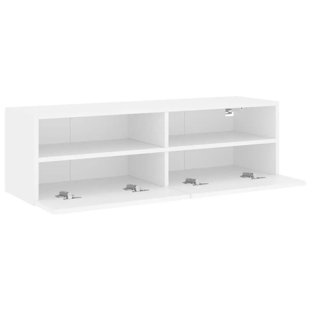 TV Wall Cabinet White Floating Media Unit for Living Room 100 x 30 x 30 cm