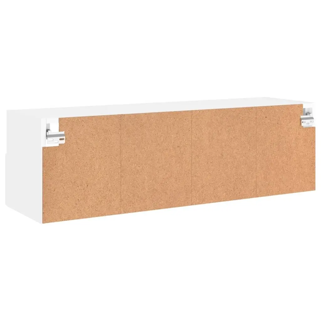 TV Wall Cabinet White Floating Media Unit for Living Room 100 x 30 x 30 cm