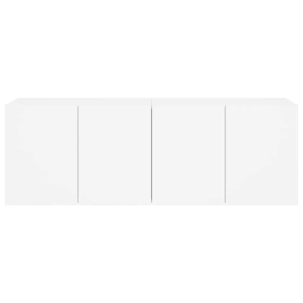Wall-mounted TV Cabinets Living Room Bedroom White 60 x 30 x 41 cm 2 Piece