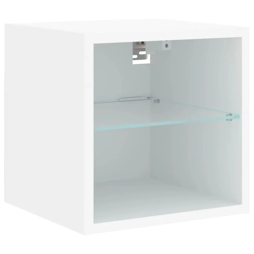 White TV Wall Cabinet with RGB LED