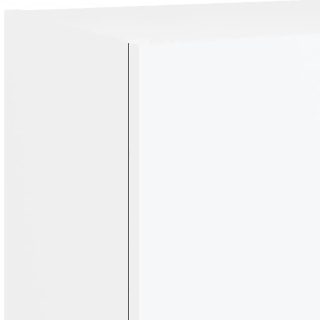 TV Cabinet Wall-Mounted Media Storage Unit White 2 Piece