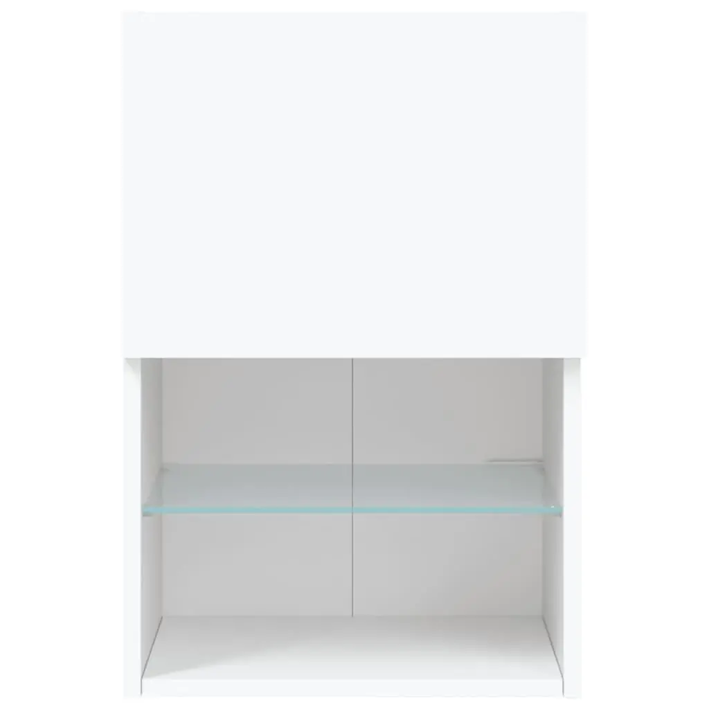 TV Cabinet Wall-Mounted Media Storage Unit White 2 Piece