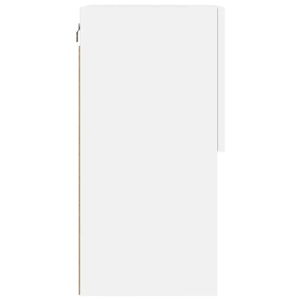 TV Cabinet Wall-Mounted Media Storage Unit White 2 Piece