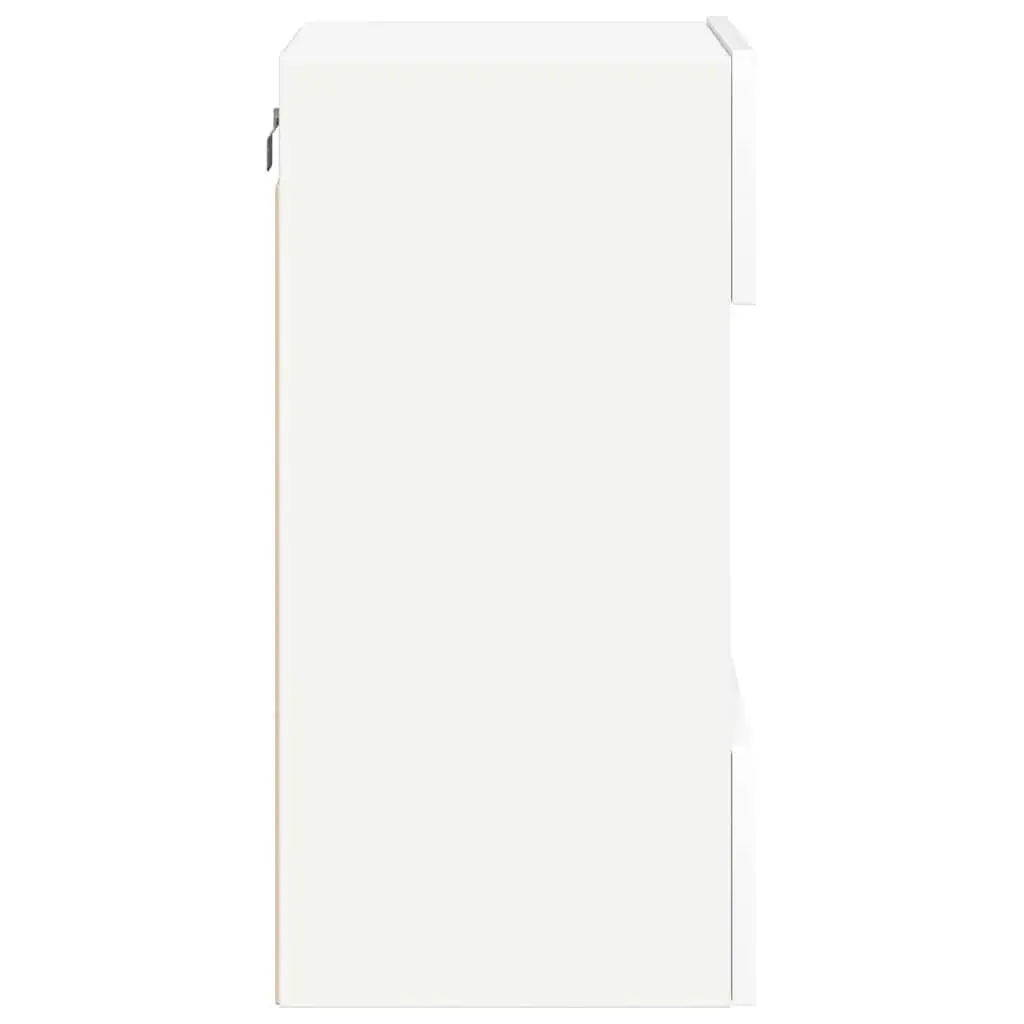 Wall Cabinets for Living Room 40x30x60.5 cm with RGB LED Lights 2 pcs White