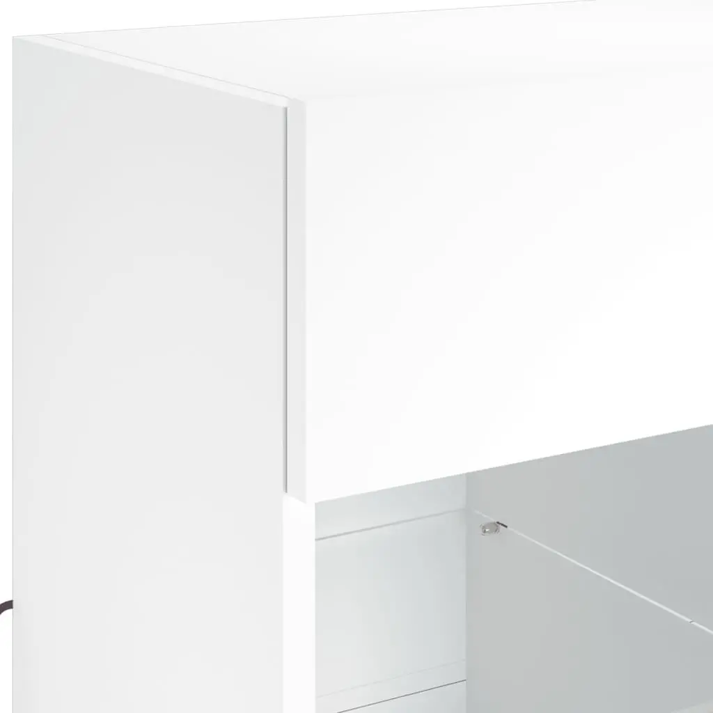 White Floating TV Wall Cabinet with LED