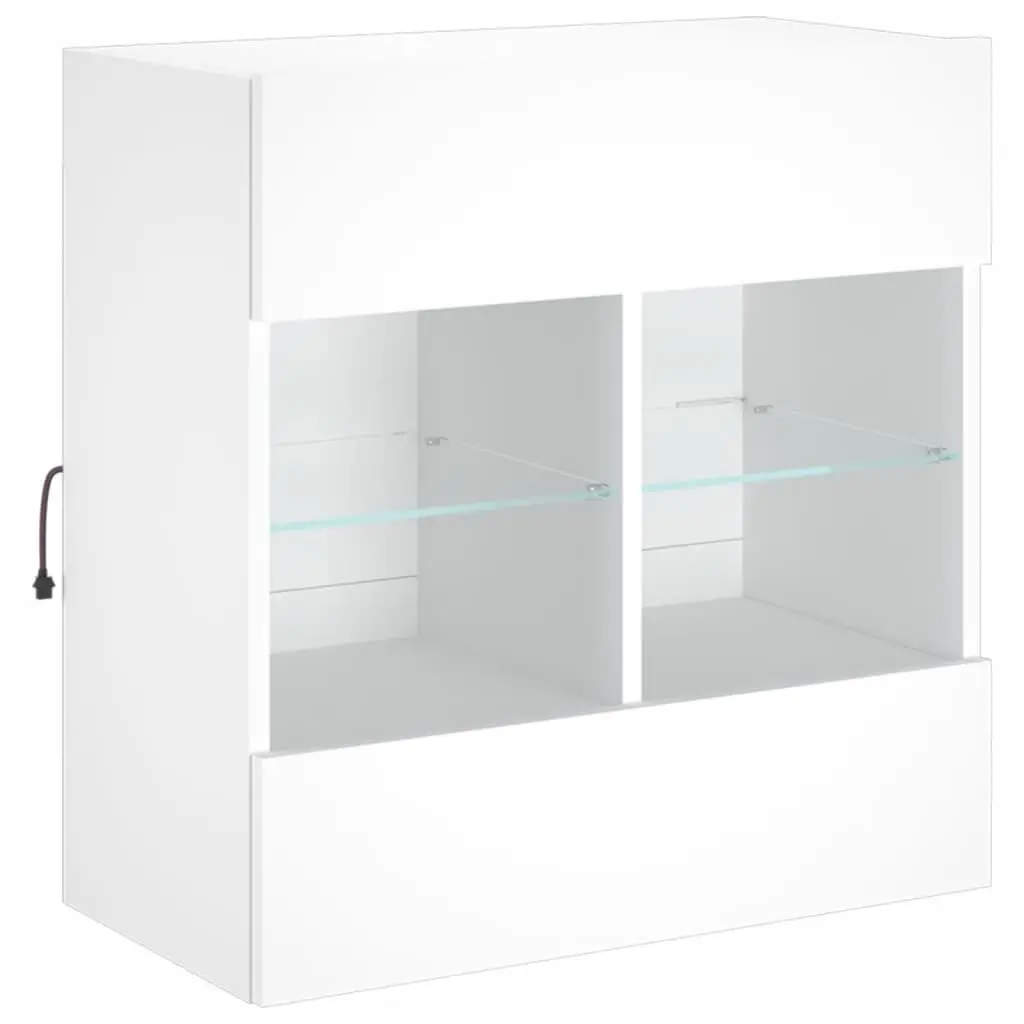 White Floating TV Wall Cabinet with LED
