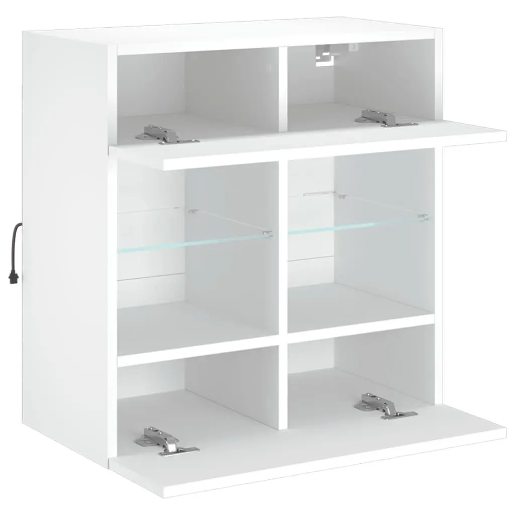 White Floating TV Wall Cabinet with LED